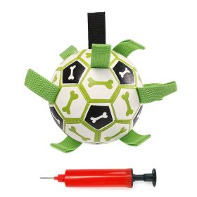 Dog Soccer Ball Toys with Straps, Interactive Dog Toy for Tug of War, Puppy Birthday Gifts, Dog Tug Toy, Dog Water Toy - Bones - L