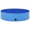 Foldable Dog Swimming Pool Blue 47.2"x11.8" PVC - Blue