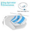 Outdoor Dog Water Fountain Dog Sprinkler Dog Paw Drinking Step on Fountain Dog Toy for Drinking 2 Spray Modes 66in Water Hose - White